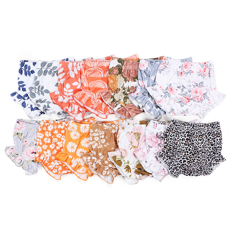 Lyc-4594 Оптовая торговля, модные шорты для девочек детский комплект одежды; Одежда для маленьких девочек; Летние мягкие и удобные из молочного шелка, шорты с рисунком, с принтом,