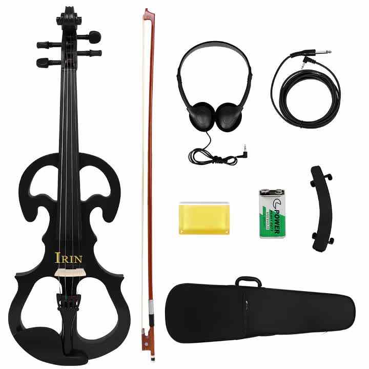 IRIN サイレントエレキバイオリン 4/4 IRIN Silent Electric Violin 4/4 with Pickup - Premium Solid Wood