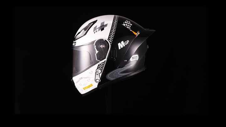 New Soman F2 Modular Full Face Motorcycle Helmet Flip-Up Quick Release ABS  Featuring Big Spoiler LED Light 5 Vents Washable