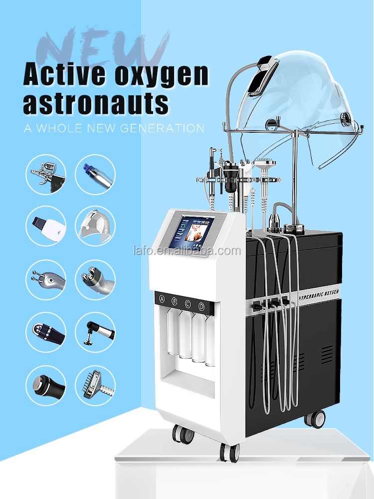 96% Oxygen purity! LF-826B hydrogen aqua water dermabrasion oxygen facial skin rejuvenation machine with oxygen mask