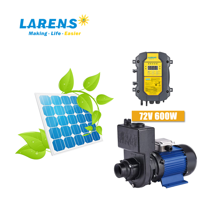 Самовсасывающий водяной насос Larens на солнечной батарее, постоянный ток, 72 в, 600 Вт, насос с железной крыльчатой поверхностью, контроллер Mppt