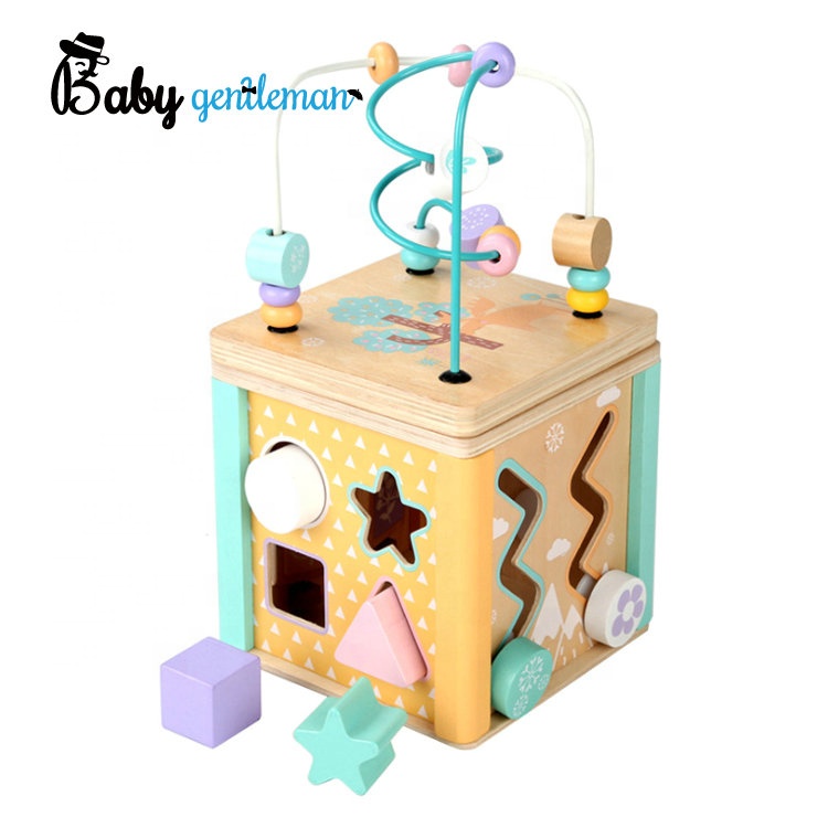 Новая распродажа обучающих деревянных занятых кубиков для детей Z11270B