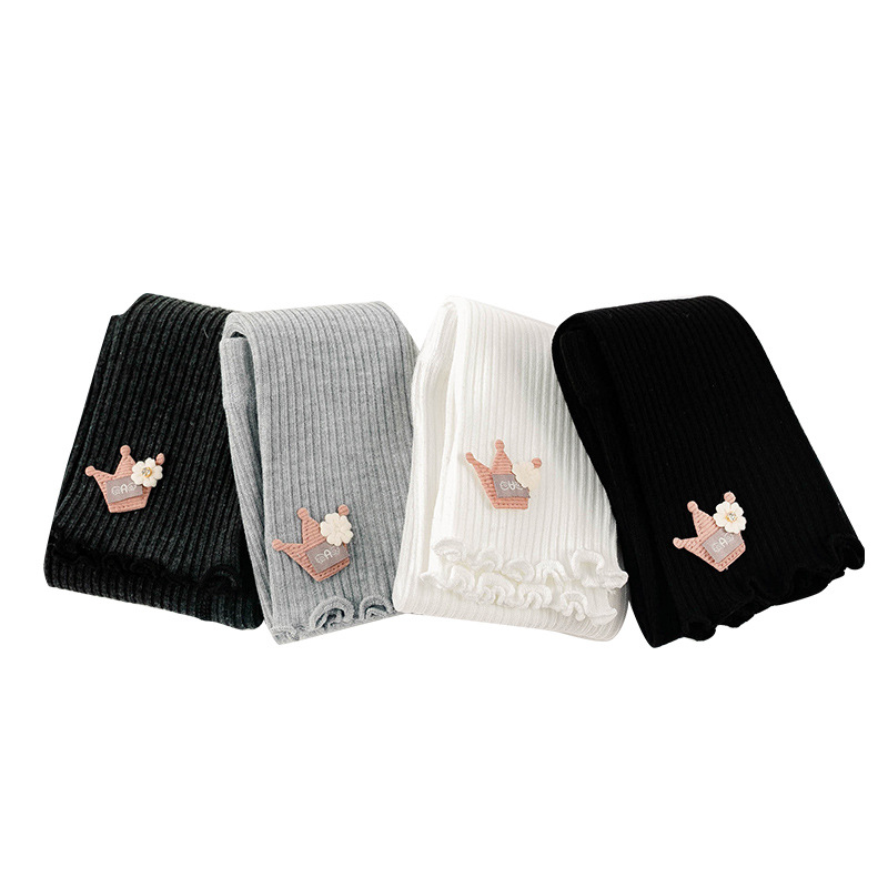 Теплые трикотажные колготки для маленьких девочек, хлопковые леггинсы, чулки для маленьких девочек