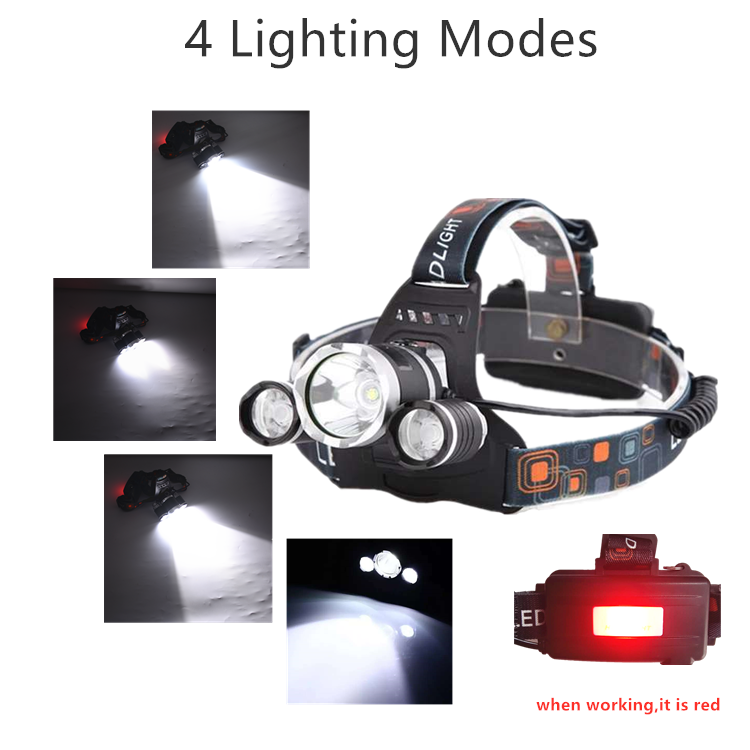 18650 литиевая батарея, угольная труба для сбора, рабочее освещение, светодиодный алюминиевый сплав, водонепроницаемая фара высокой мощности