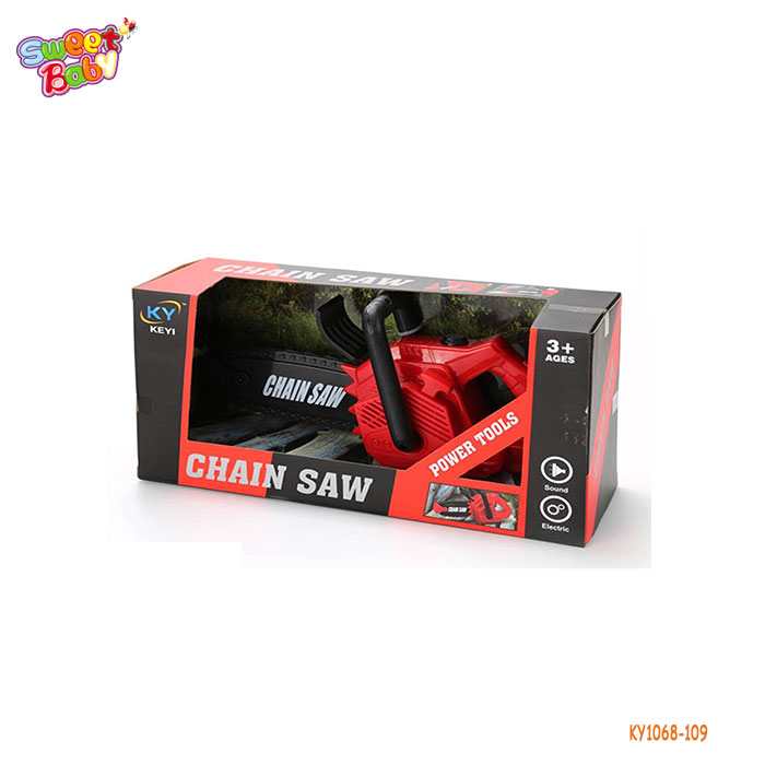 KY1068-109 забавный пластиковый инструмент бензопила Игрушка Электрическая цепная пила игрушки