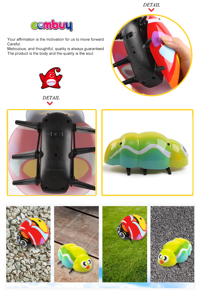 Pet play moving 2.4G insect remote control plastic beetle toy