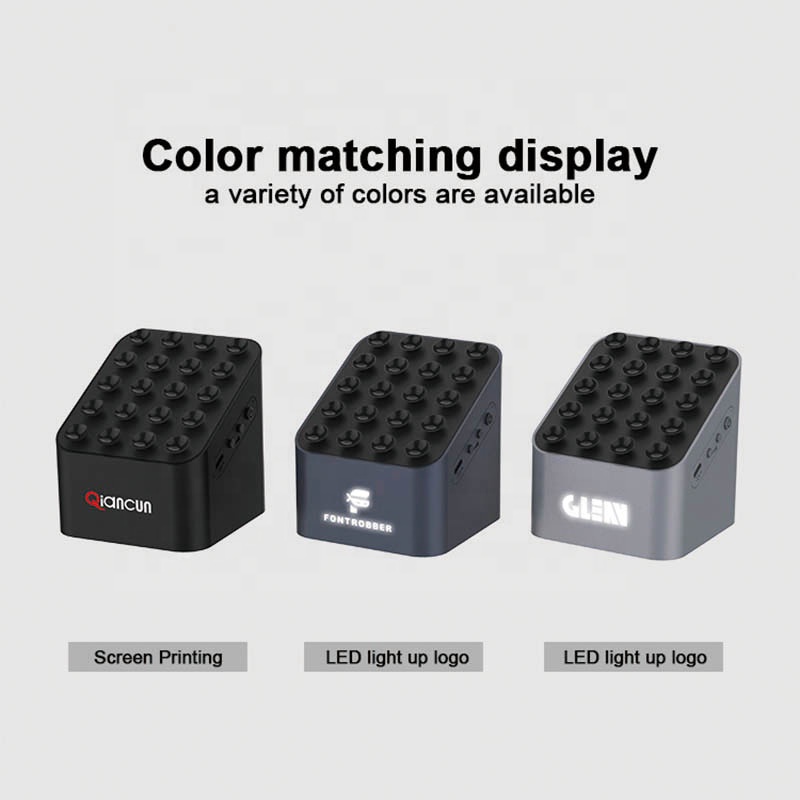 BT-125L, Новое поступление, 5 Вт, на присоске, со светодиодной подсветкой, Bluetooth динамик, беспроводное зарядное устройство