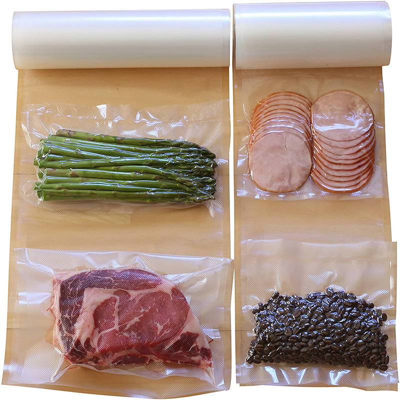 BPAの自由な浮彫りにされた真空のシーラーは凍結する肉食糧貯蔵袋の透明なヒート シールの注文の包装の浮彫りになる袋のためのロールを袋に入れる