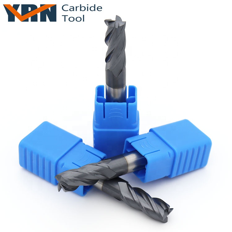 Высокая подача ЧПУ Концевая фреза HRC45 4 флейт карбида торцевые фрезы для оптовой продажи