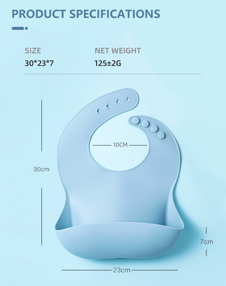 2022 Amazon Hot Sale Food Grade Wodoodporne silikonowe śliniaczki dla niemowląt Hurtownia z kieszenią Catcher 2