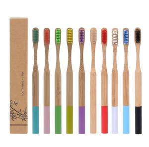 Wholesale BPA Free Round Handle Custom Logo Hotel Bamboo Toothbrush