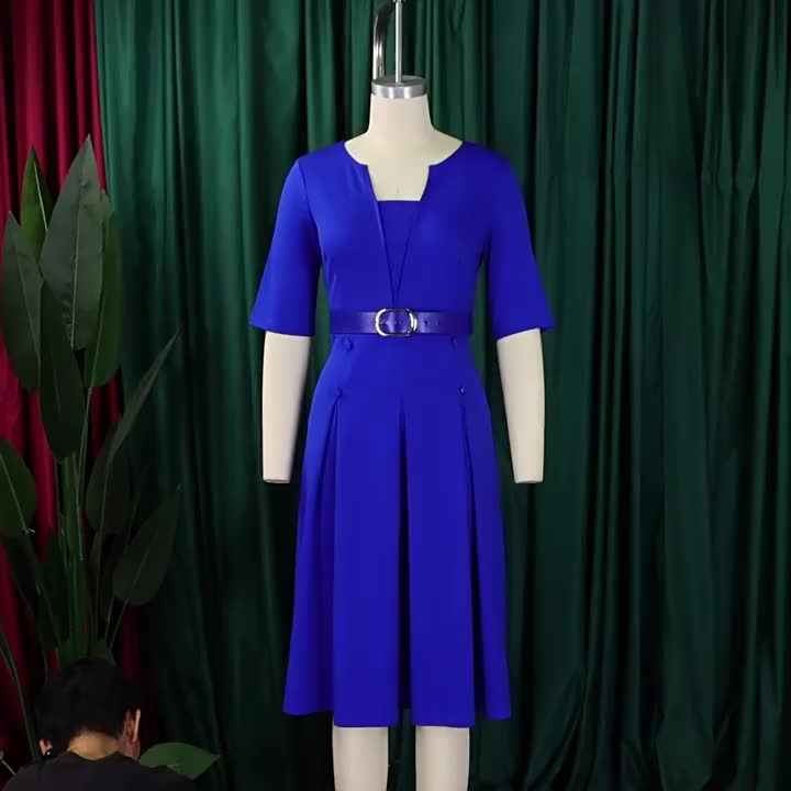 Half Sleeve A-line Dress