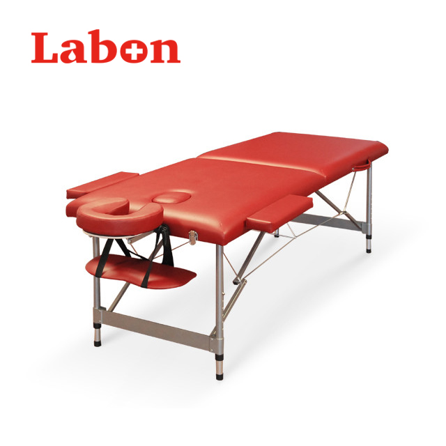 Pvc e couro pu pernas de liga de alumínio 3 cama de massagem dobrável sofá de exame