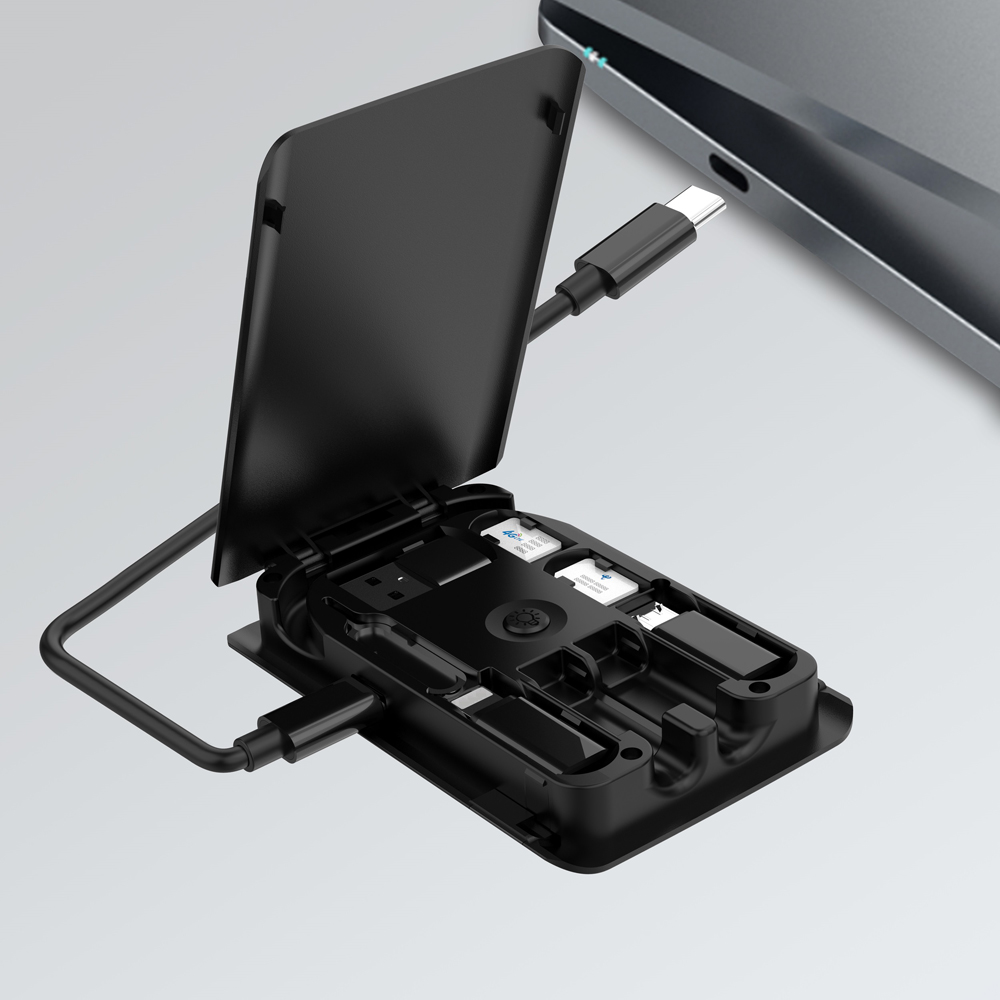 Budi oem новый дизайн в одном на заказ светодиодные фонари Быстрая зарядка микро usb кабели Беспроводное зарядное устройство набор для всех видов мобильных телефонов