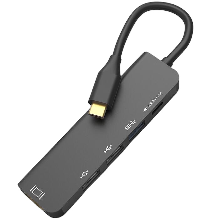 5 в 1 Тип C концентратор USB C до 4K HD-MI 3 * USB Type A 5V зарядки многопортовый Адаптер Hub для ПК ноутбука Mac book