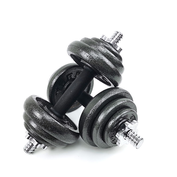 China factory supplied top quality weight iron dumbbell set rubber