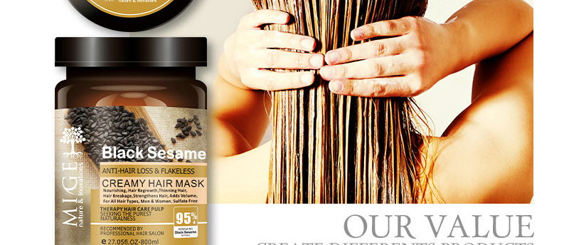 MIGE Hair Care, Black Sesame Hair mask, Anti-Hair Loss & Flakeless, K47