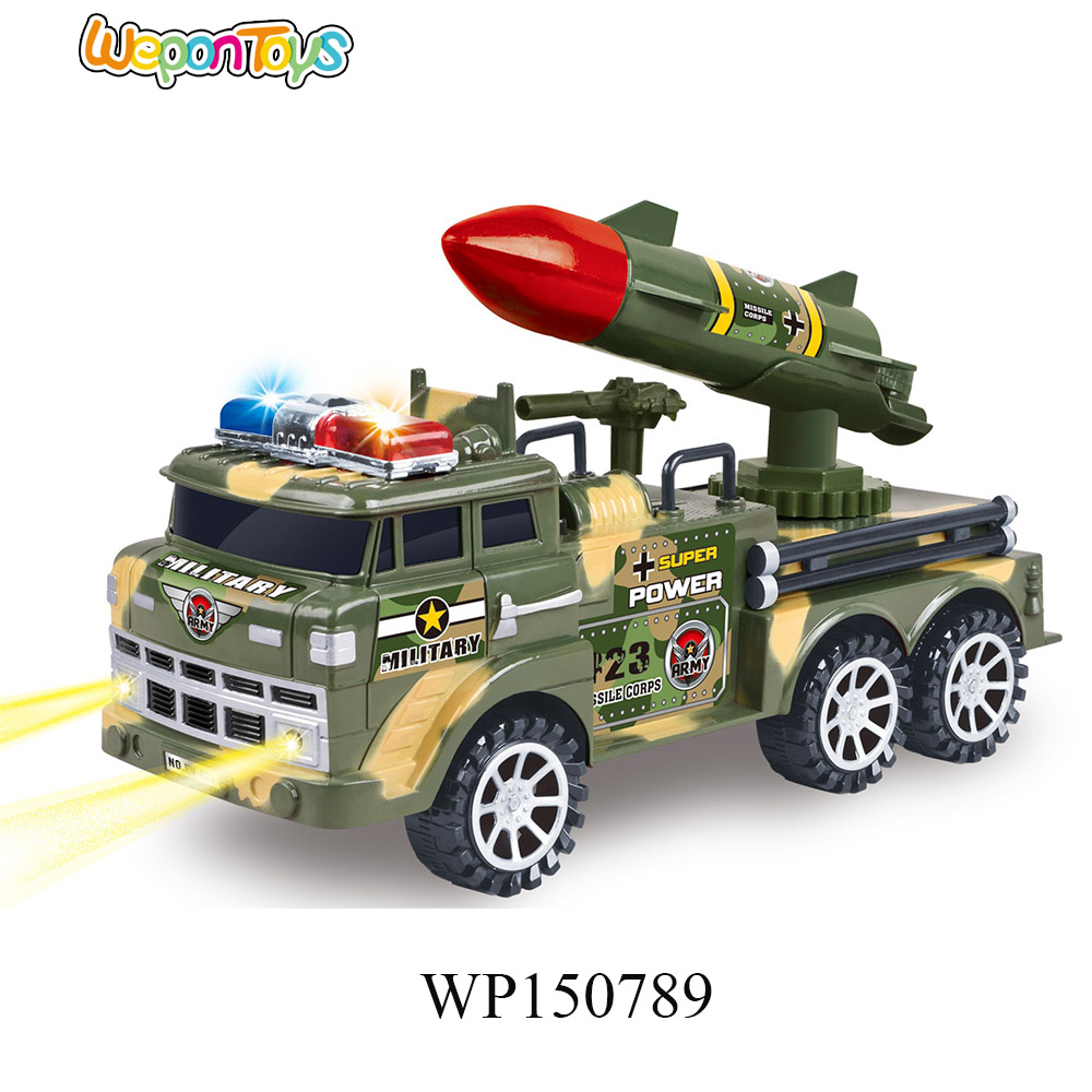 Оптовая продажа, фрикционная игрушка, грузовик, пусковая ракета, пластиковая игрушка, полицейский комплект с подсветкой
