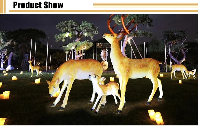 New Outdoor Festival 3D Led Deer Motif Light Park Decoration Deer Motif Light