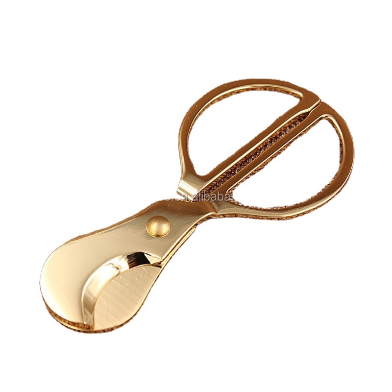 Promotional Custom Luxury Cigar Accessory Stainless Steel Table Golden Cigar Cutter