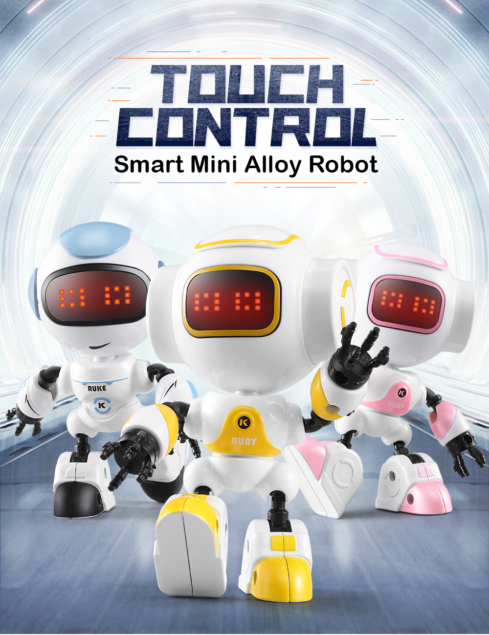 New Arrival JJRC R9 RC Robot Ruby Touch Control DIY Gesture Mini Smart Robot Wholesales Cute Dancing Toy For Kids Christmas Gift