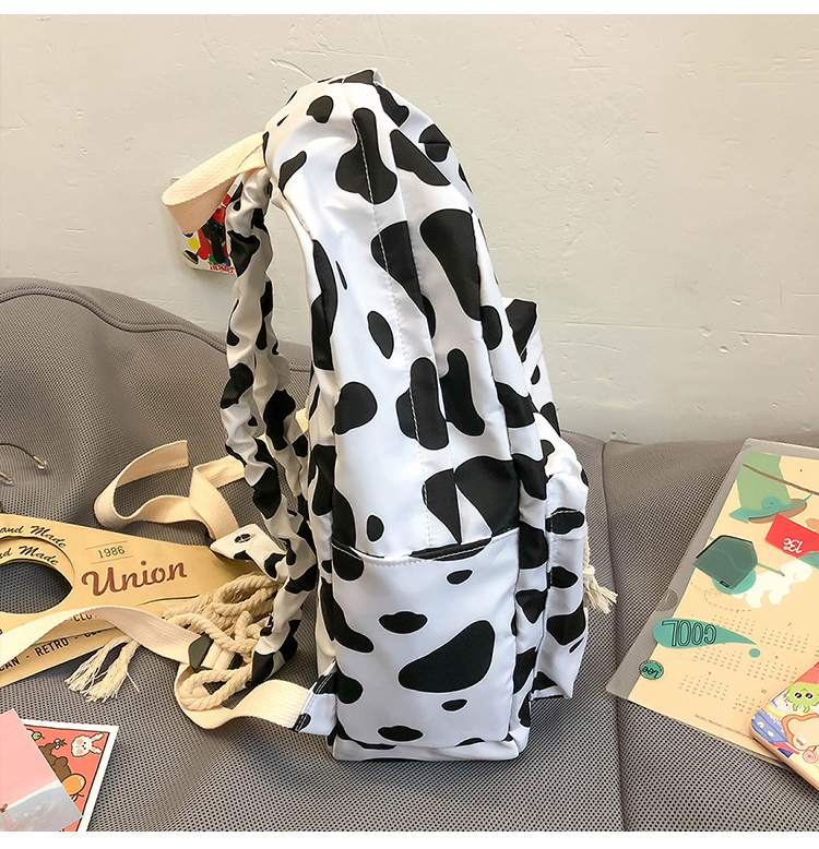 2022 Customized College Student Milk Cow New Designer Fashion School Harajuku Women Backpacks Lightweight Female Bag Book