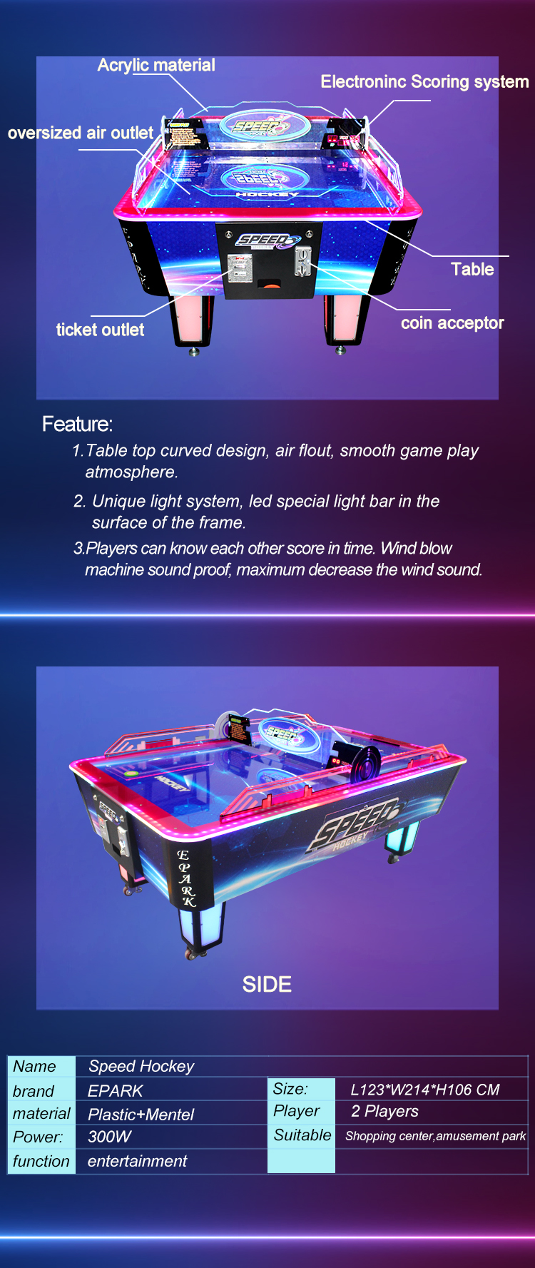 Pool Cheap Mesa de hockey de aire Electronic Sports Street Sets Ice Machine Table Mini Hockey Arcade Machine