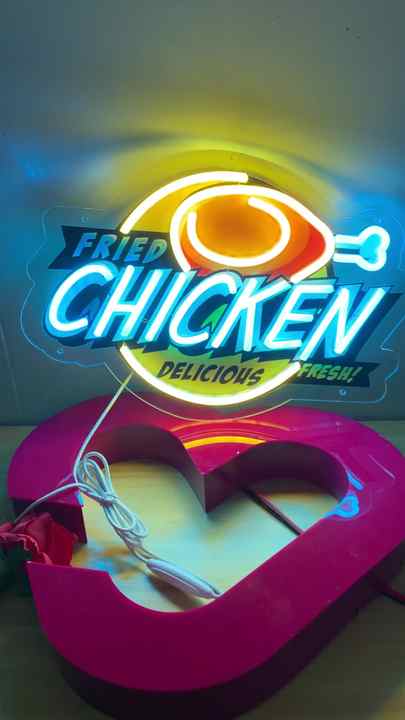 Insegna LED Al Neon A Forma Di Pollo Con Telecomando E Dimmer - Decorazione Luminosa Per Ristoranti, Bar, Camere Da Letto