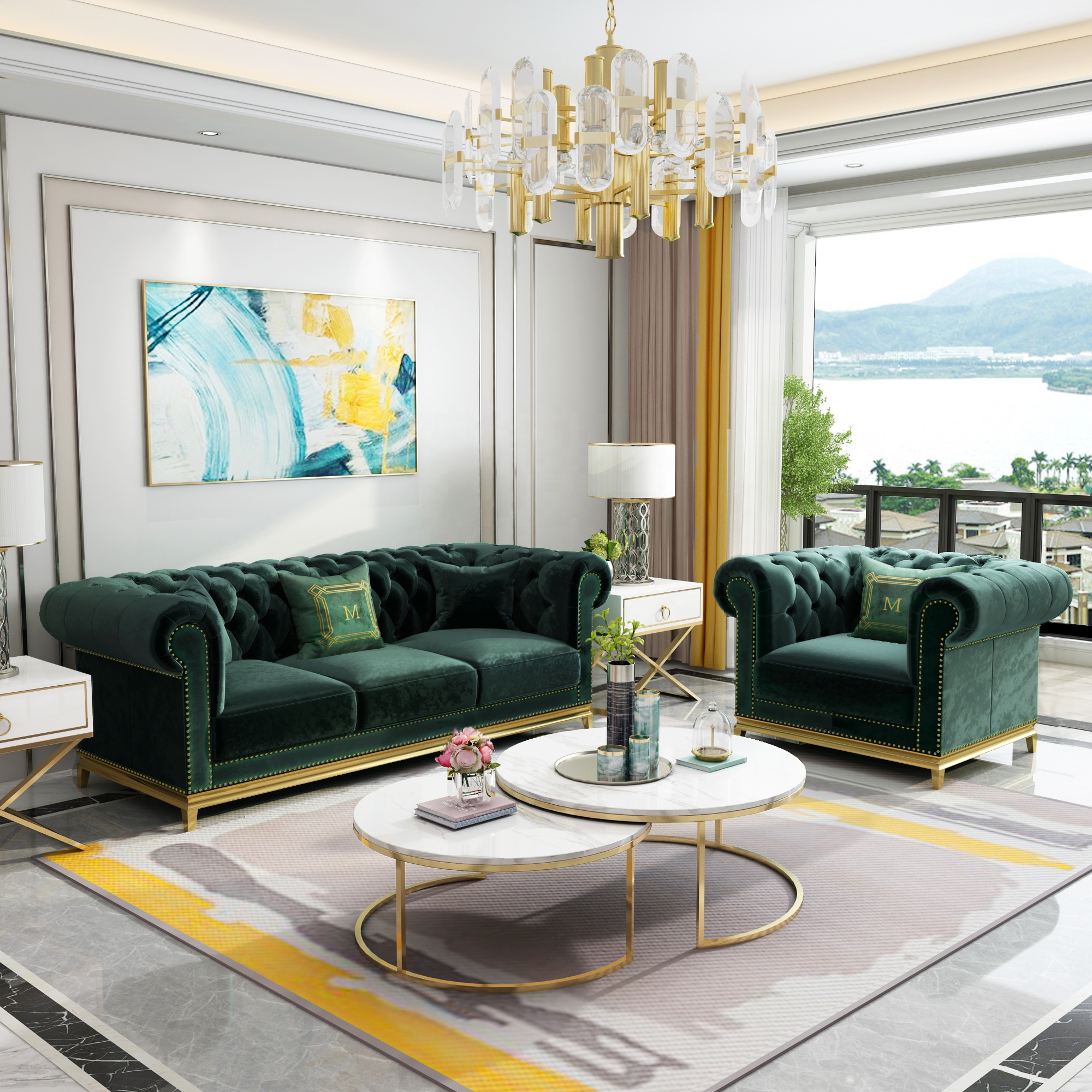 Роскошные наборы диванов для гостиной, современная домашняя мебель