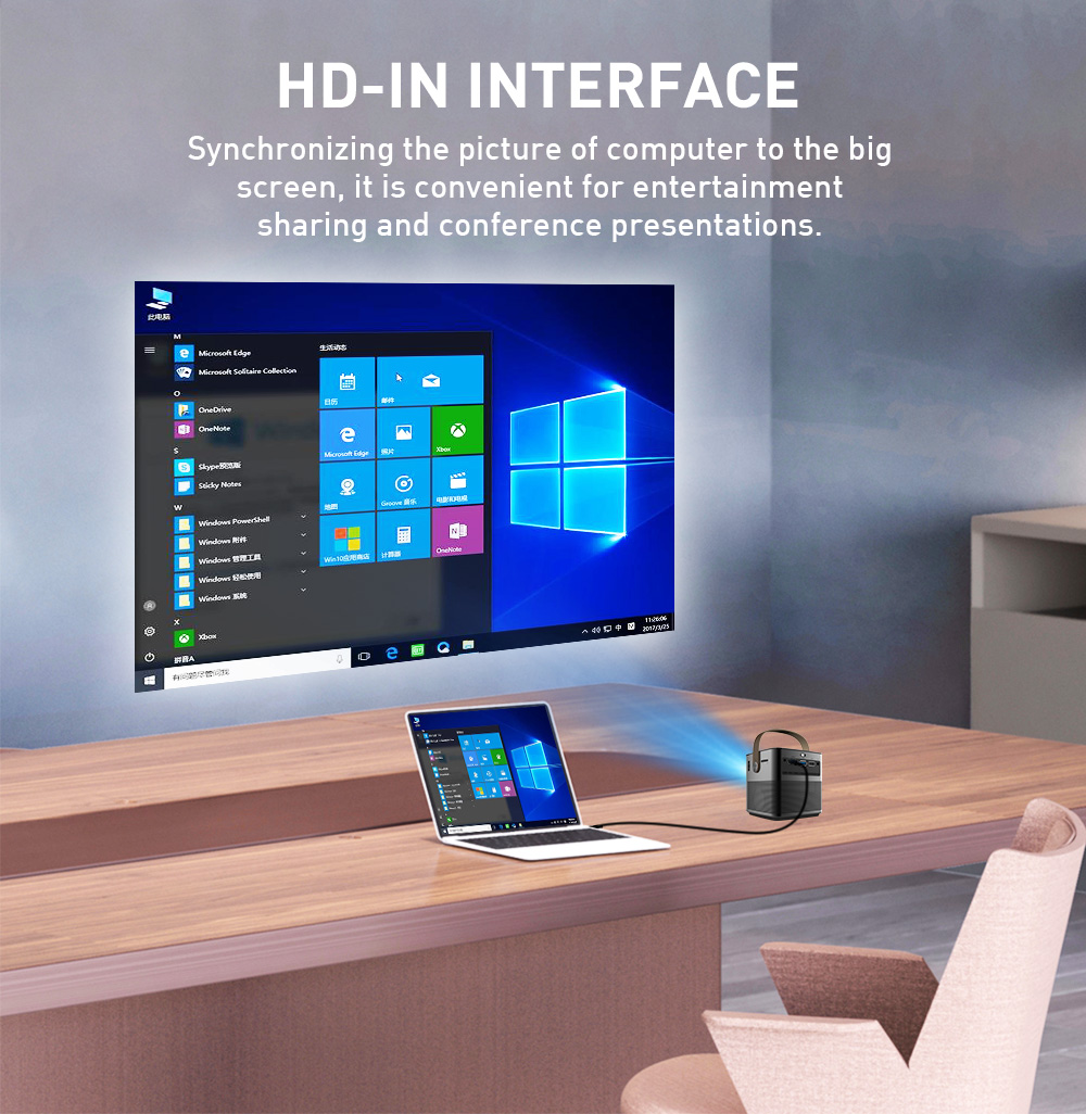 Full HD 1920*1080 WIFI  BT Projector Short throw 4K 1080p DLP Projector for Home Cinema