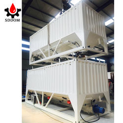 new design double 20ft container size 70 ton stackable square horizontal type welded cement silo price