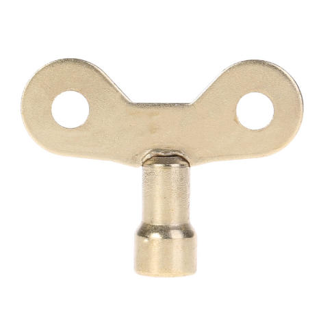 2 PCS Key Bleed Hole Plumbing Faucet Special Lock Square Socket Brass Radiator