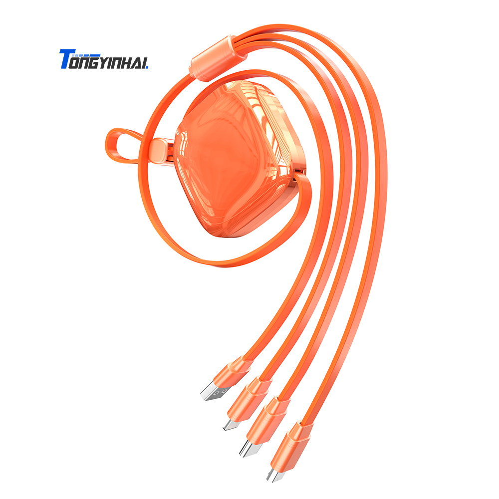 Tongyinhai заводская цена Мобильный телефон Быстрая зарядка USB Micro Lighting Type C Выдвижной 3 в 1 USB кабель