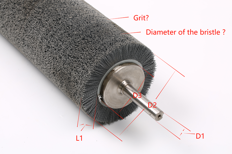 Abrasive Nylon Industrial Roller Brush For Wooden Polishing