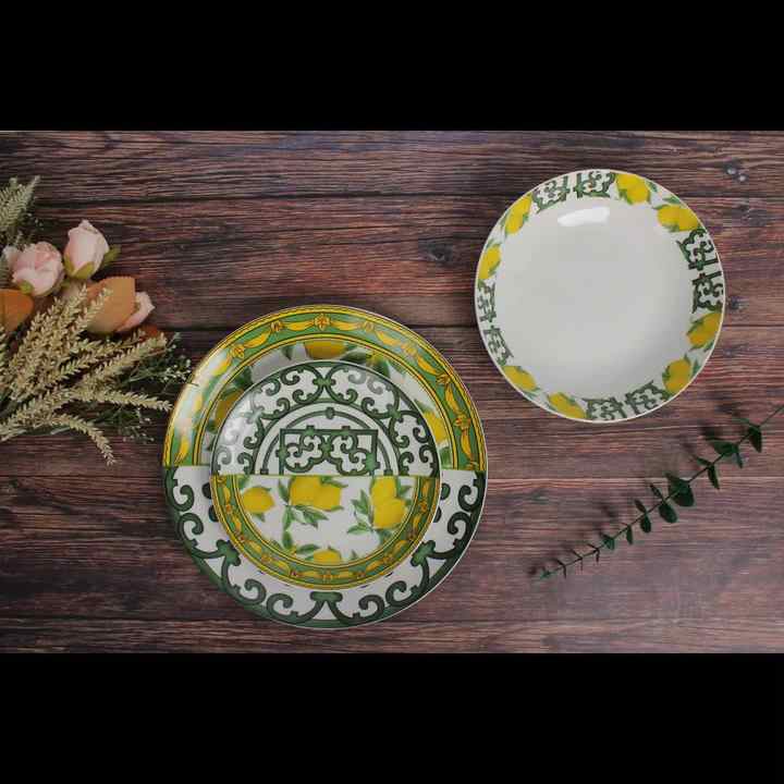 New Design Porcelain Plate Set Dinner Plate Sets Ceramic Dinnerware Set  Decal Ceramic Dinnerware