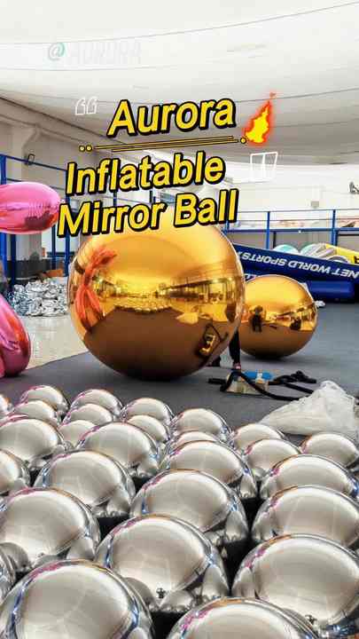 シルバージャイアント 100cm PVC製 インフレータブルミラーボール 屋外