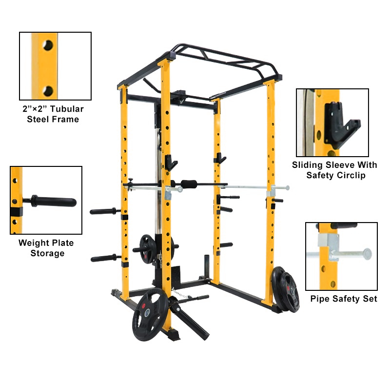 Тренировочная стойка для приседаний, многофункциональное фитнес-оборудование, Q235 сталь, емкость 1000 фунтов, силовая стойка, оборудование для тяжелой атлетики