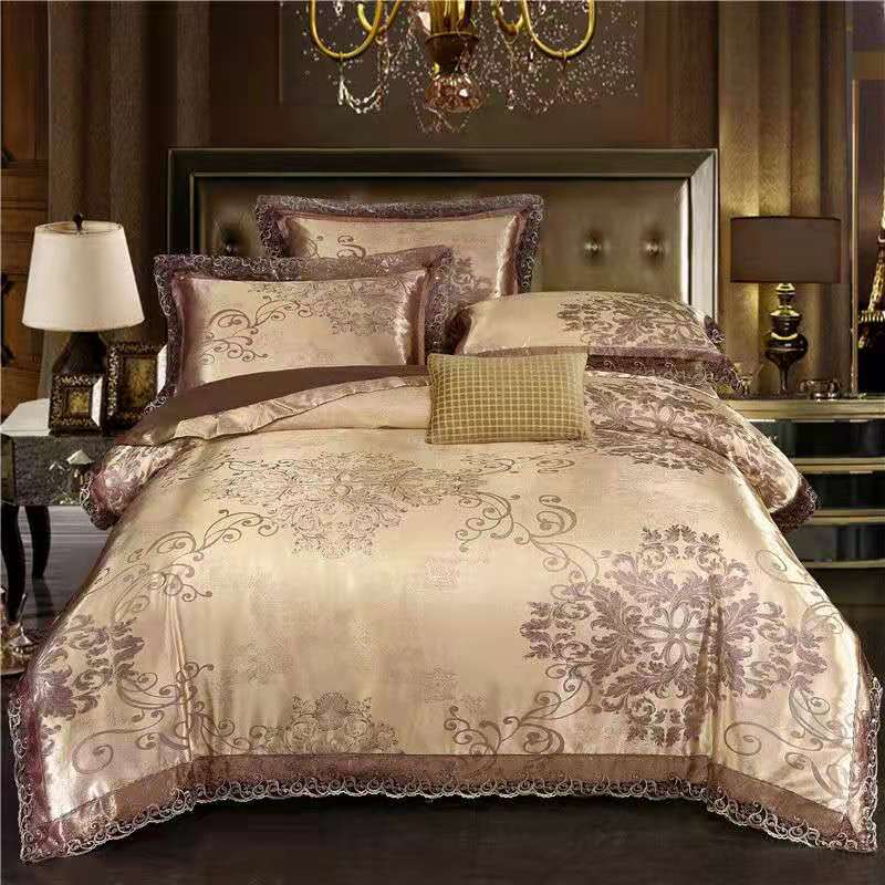 4-piece Tradition collection, Duvet Set, Sateen Weave with Jacquard,  Queen/king bedding sets