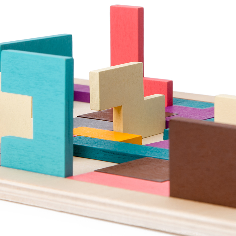 Подгонянная игра-головоломка умный деревянный Тетрис