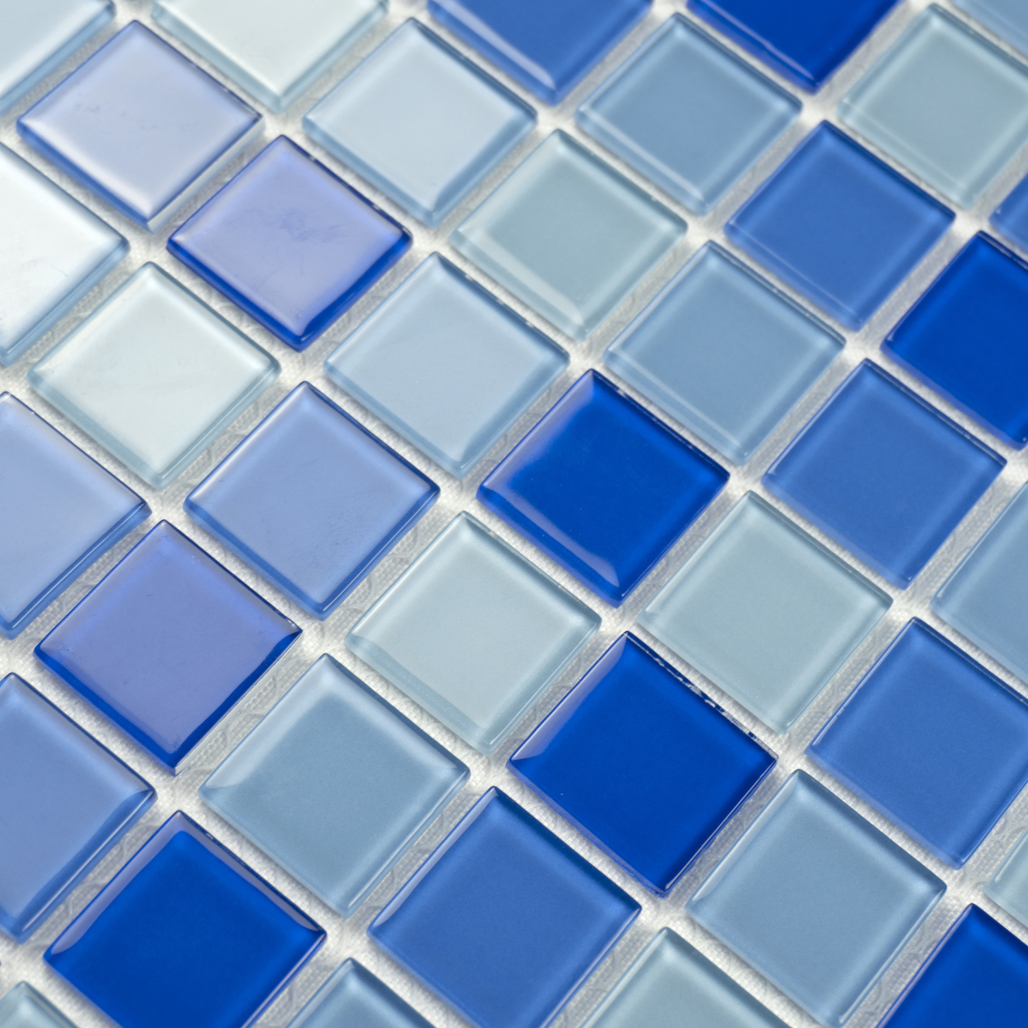 On Sale Blue Glossy Swimming  Pool Mosaic Foshan Glass Mosaic For Swimming Pool Projects