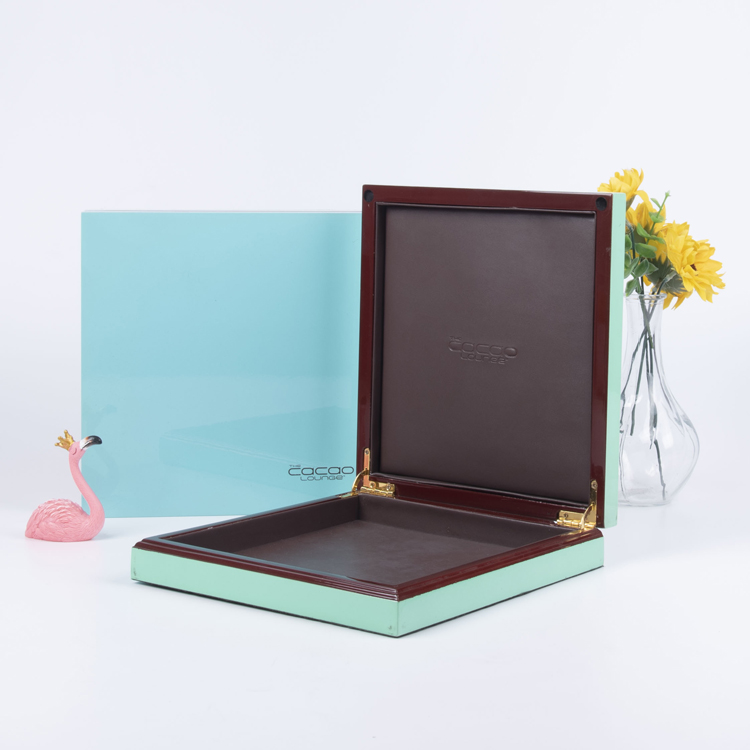 KSA Jeddah Temporada Luxo Caixas de embalagem de chocolate verde azul personalizado para o Ramadã