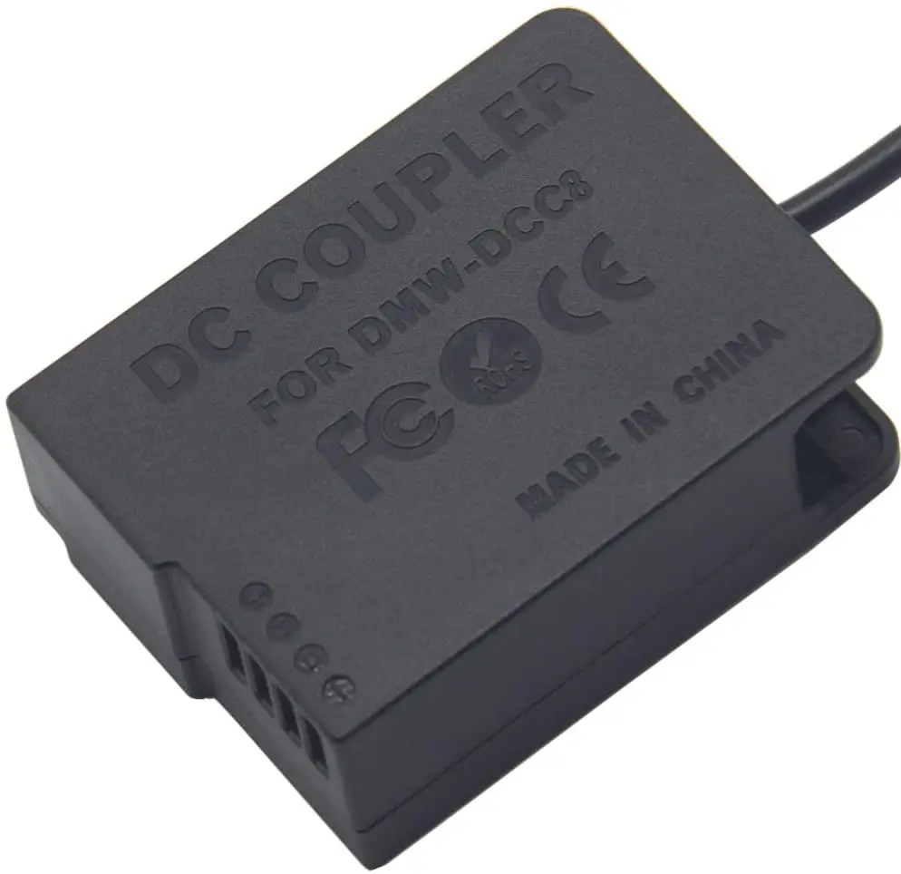 DMW-DCC8 DC Coupler BLC12 Dummy Battery DMW-AC10 AC Adapter Power Supply Charger Kit for Panasonic Lumix DMC-G7 G85 FZ300 FZ1000