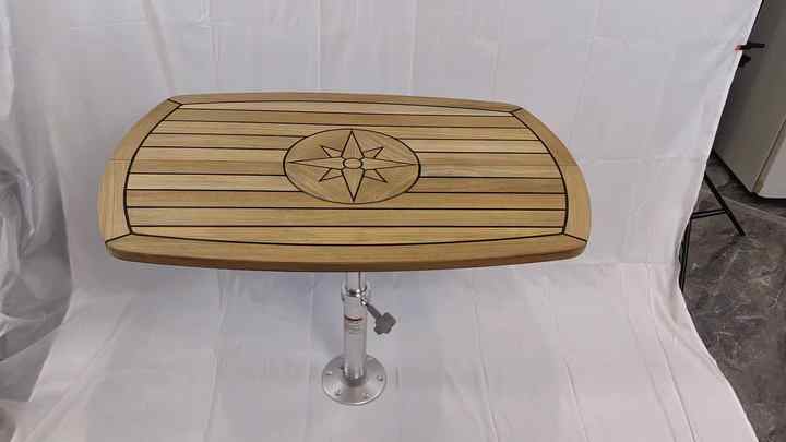 Table Pliante Teck Pour Bateau/yacht - 3 Tailles (400x400 à 600x600 Mm) - Marine