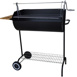 Tambour à huile En Plein Air Barbecue Barbecue Au Charbon De Bois En Forme de Tonneau Gril De Cuisson Réglable Hauteur Tambour à huile En Plein Air Barbecue Barbecue Au Charbon De Bois En Forme de Tonneau Gril De Cuisson Réglable Hauteur