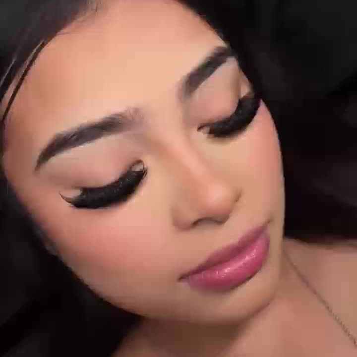 Super Flauschige 25MM 3D Nerz-Wimpern mit Eigenem Logo-Wimpernetui Extra  Dramatische Lange Dicke Geschwungene Nerz-Wimpern