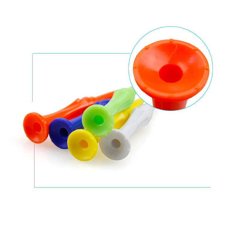 Unique shape wholesale 80mm multi color plastic golf tee accessories for golf course