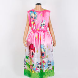 Rosa da menina do partido saia vestidos de princesa para o carnaval