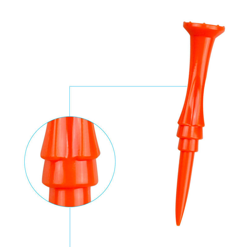 Unique shape wholesale 80mm multi color plastic golf tee accessories for golf course
