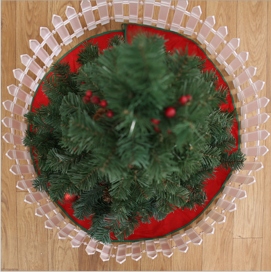 New Design Christmas Tree Decoration 30Cm High White Plastic Fence