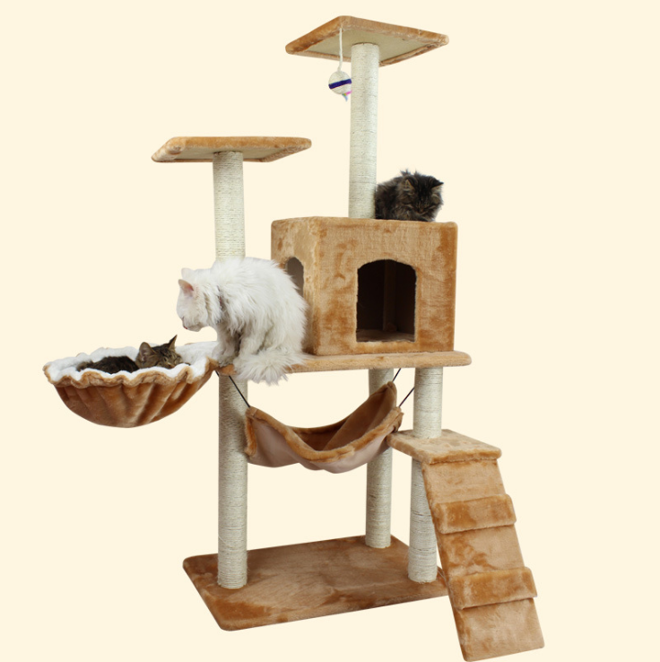 Cat Climbing Tower Activity Tree Condo Furniture Scratch Post for Kittens Pet House Play